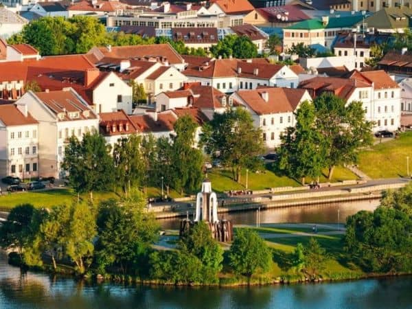 Красивый вид на центр Минска